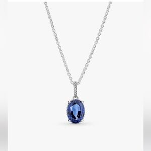 NEW Pandora 3 piece set Sparkling Statement Halo necklace, earrings, & ring 9